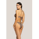 4GIVENESS MARYLIN REAL LEOPARD LACE-UP BANDEAU AND BRIEFS 125WBWBK5404 200-LEOPARD 