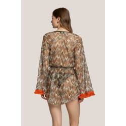 4GIVENESS GEOMETRICAL NET CAFTAN 125WCUCF5443 200-MULTICOLOUR