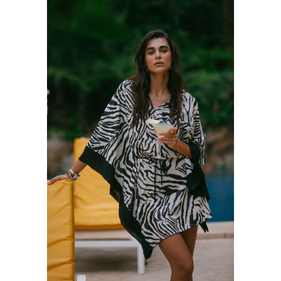4GIVENESS ZEBRA NIGHT CAFTAN 125WCUCF4817 200-ZEBRA