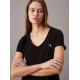 CALVIN KLEIN CK EMBROIDERY STRETCH V-NECK J20J213716 BAE-CK BLACK