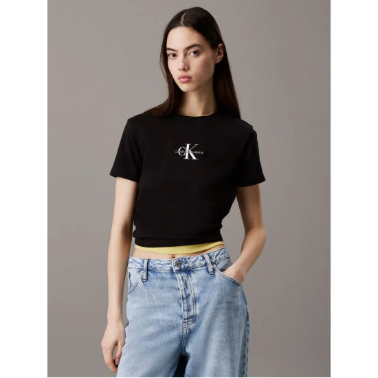 CALVIN KLEIN MONOLOGO BABY TEE J20J223113 BEH-CK BLACK 