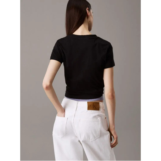 CALVIN KLEIN GRADIENT MONOLOGO SLIM TEE J20J225252 BEH-CK BLACK