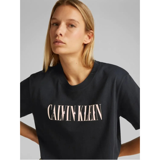 CALVIN KLEIN VARSITY CALVIN KLEIN BOXY TEE J20J225578 BEH-CK BLACK