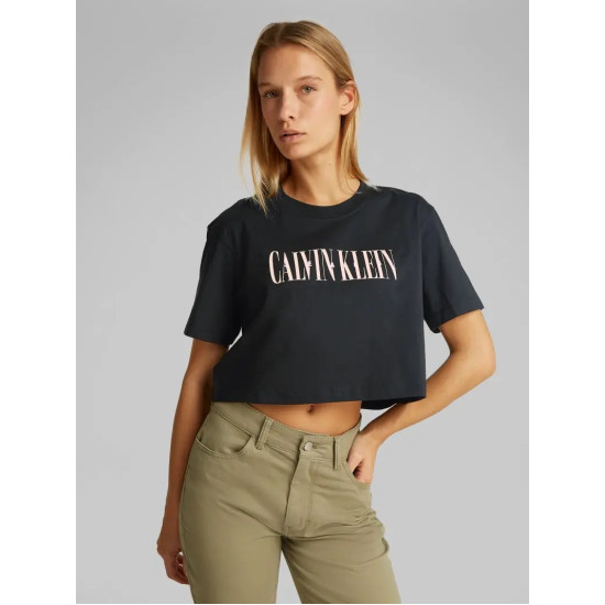CALVIN KLEIN VARSITY CALVIN KLEIN BOXY TEE J20J225578 BEH-CK BLACK