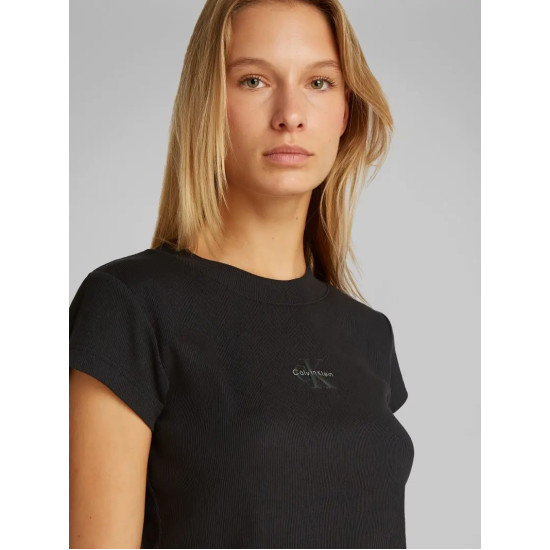 CALVIN KLEIN MONOGRAM BABY TEE LV047AB802 UB1-BLACK  