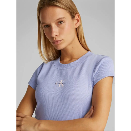 CALVIN KLEIN MONOGRAM BABY TEE LV047AB802 VHP-SWEET LAVENDER 