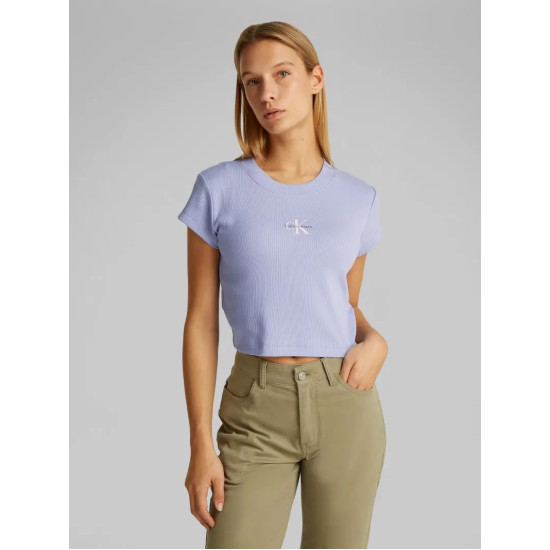 CALVIN KLEIN MONOGRAM BABY TEE LV047AB802 VHP-SWEET LAVENDER 