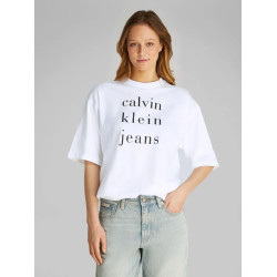 CALVIN KLEIN SS CKJ LOGO TEE LV047B827G YAA-BRILLIANT WHITE 