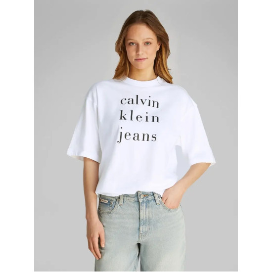 CALVIN KLEIN SS CKJ LOGO TEE LV047B827G YAA-BRILLIANT WHITE 