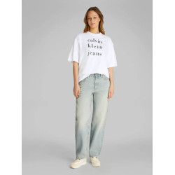 CALVIN KLEIN SS CKJ LOGO TEE LV047B827G YAA-BRILLIANT WHITE 