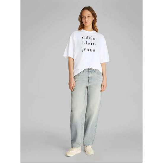 CALVIN KLEIN SS CKJ LOGO TEE LV047B827G YAA-BRILLIANT WHITE 