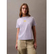CALVIN KLEIN SS FLOCKED LOGO CN TEE LV047B851G VVH-LANGUID LAVENDER 