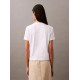 CALVIN KLEIN SS FLOCKED LOGO CN TEE LV047B851G YAA-BRILLIANT WHITE 