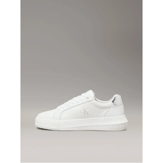 CALVIN KLEIN CHUNKY CUPSOLE LOW MG YW0YW01769 0LI-BRIGHT WHITE/SILVER 