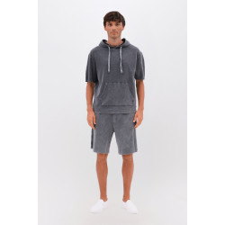 DIRTY LAUNDRY WAFFLE SWEATBERMUDA DLMSB000086 VINTAGE GREY