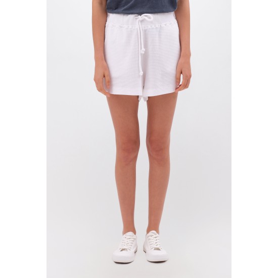 DIRTY LAUNDRY WAFFLE SWEATBERMUDA DLWSB000031 WHITE 