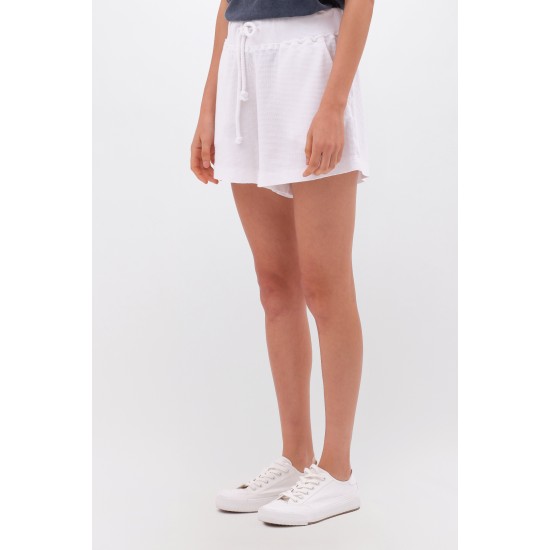 DIRTY LAUNDRY WAFFLE SWEATBERMUDA DLWSB000031 WHITE 
