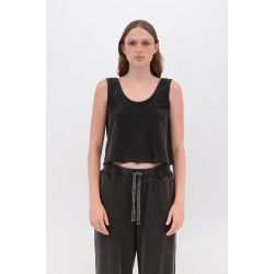 DIRTY LAUNDRY TERRY TOWEL TOP DLWTT000007 VINTAGE BLACK