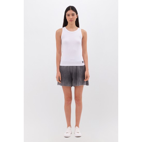 DIRTY LAUNDRY RIB TANK TOP DLWTT000009 WHITE DIRTY LAUNDRY RIB TANK TOP DLWTT000009 WHITE
