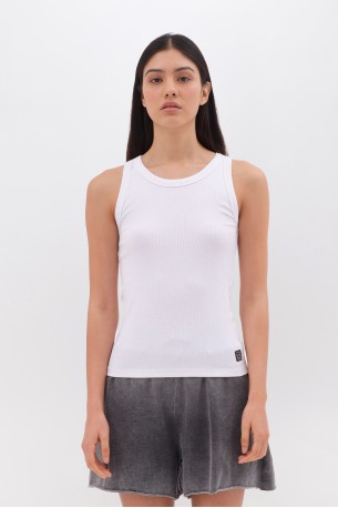 DIRTY LAUNDRY RIB TANK TOP DLWTT000009 WHITE