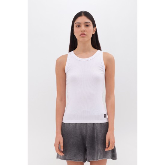 DIRTY LAUNDRY RIB TANK TOP DLWTT000009 WHITE DIRTY LAUNDRY RIB TANK TOP DLWTT000009 WHITE