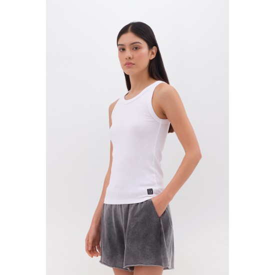DIRTY LAUNDRY RIB TANK TOP DLWTT000009 WHITE DIRTY LAUNDRY RIB TANK TOP DLWTT000009 WHITE