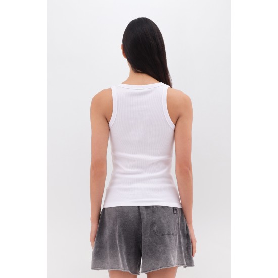 DIRTY LAUNDRY RIB TANK TOP DLWTT000009 WHITE DIRTY LAUNDRY RIB TANK TOP DLWTT000009 WHITE