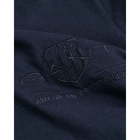 GANT REG TONAL SHIELD SS T-SHIRT 4200262 433-EVENING BLUE