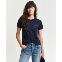 GANT REG TONAL SHIELD SS T-SHIRT 4200262 433-EVENING BLUE