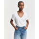 GANT REG SHIELD SS V-NECK T-SHIRT 4200750 110-WHITE