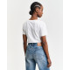 GANT REG SHIELD SS V-NECK T-SHIRT 4200750 110-WHITE