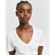GANT REG SHIELD SS V-NECK T-SHIRT 4200750 110-WHITE