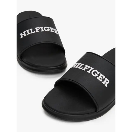 TOMMY HILFIGER DUAL DENSITY HILFIGER POOL SLIDE FM0FM05430 BDS-BLACK