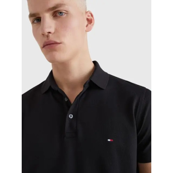 TOMMY HILFIGER 1985 SLIM POLO MW0MW17771 BDS-BLACK
