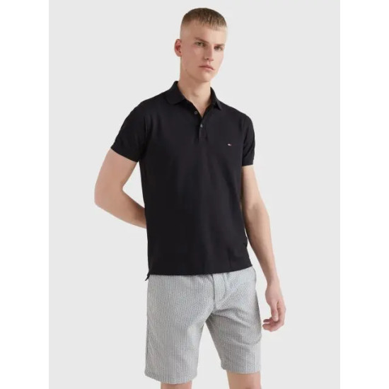 TOMMY HILFIGER 1985 SLIM POLO MW0MW17771 BDS-BLACK