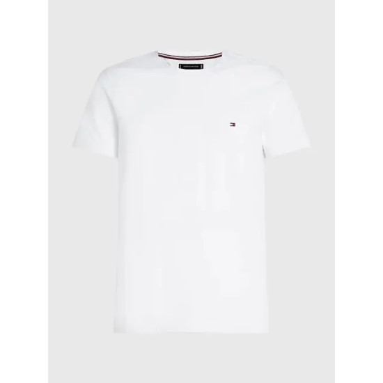 TOMMY HILFIGER CORE STRETCH SLIM C-NECK TEE MW0MW27539 YBR-WHITE