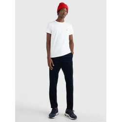 TOMMY HILFIGER CORE STRETCH SLIM C-NECK TEE MW0MW27539 YBR-WHITE