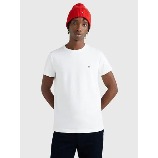 TOMMY HILFIGER CORE STRETCH SLIM C-NECK TEE MW0MW27539 YBR-WHITE