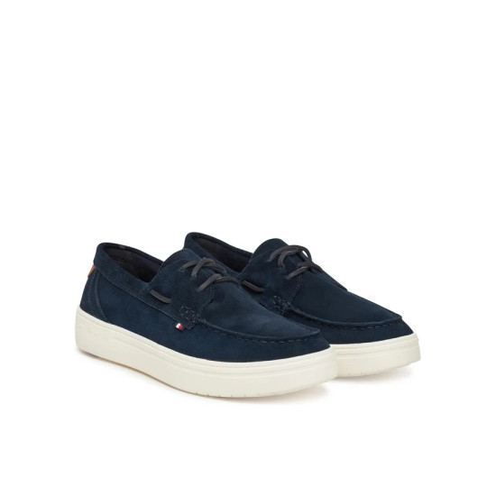TOMMY HILFIGER MODERN LIGHT HYBRID SUEDE BOAT S FM0FM05352 DW5-DESERT SKY