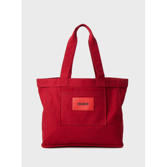HUGO BECKY TOTE-CANVAS BAG 50536267 610-MEDIUM RED