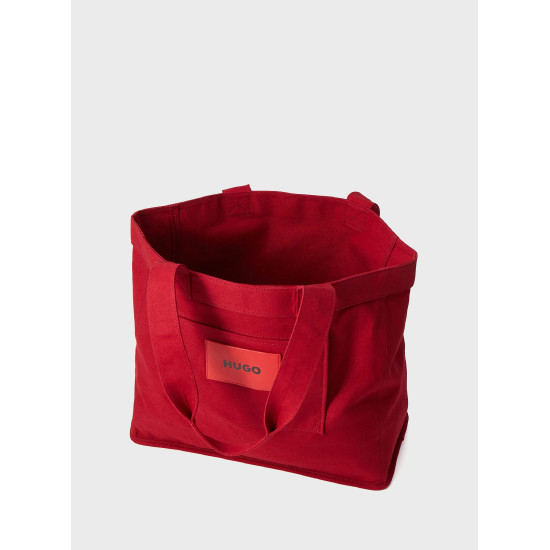 HUGO BECKY TOTE-CANVAS BAG 50536267 610-MEDIUM RED