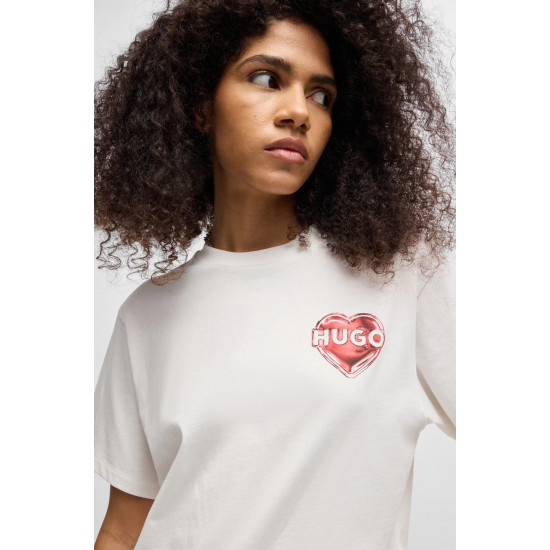 HUGO VINTAGE TEE 14 50534545 102-NATURAL
