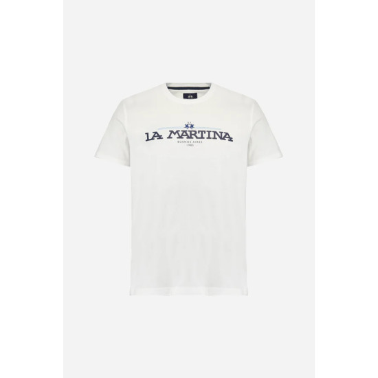 LA MARTINA MAN T-SHIRT JERSEY MAR304 00001-OPTIC WHITE 