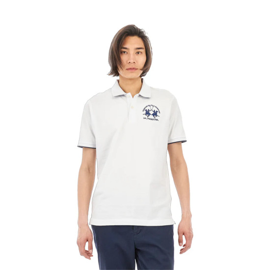 LA MARTINA MAN SS PIQUE POLO CCMP01 00001-OPTIC WHITE 