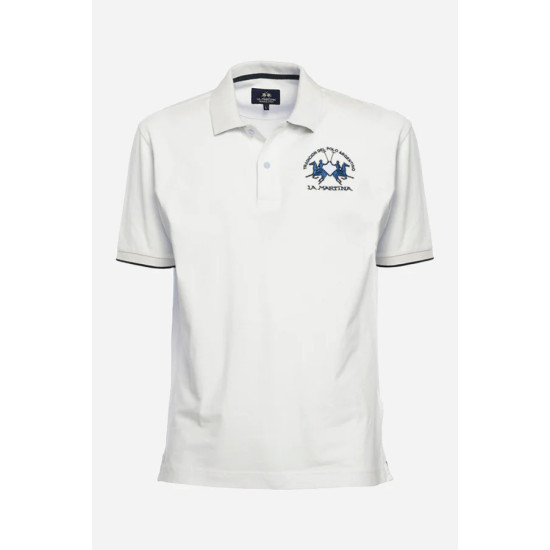 LA MARTINA MAN SS PIQUE POLO CCMP01 00001-OPTIC WHITE 