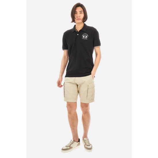 LA MARTINA MAN SS PIQUE POLO CCMP01 09999-BLACK