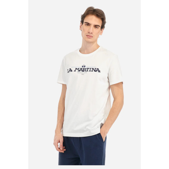LA MARTINA MAN T-SHIRT JERSEY MAR304 00001-OPTIC WHITE 