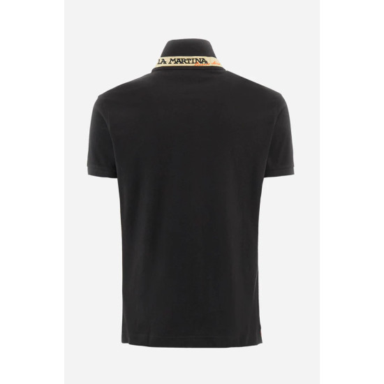 LA MARTINA MAN SS PIQUE POLO CCMP02 09999-BLACK