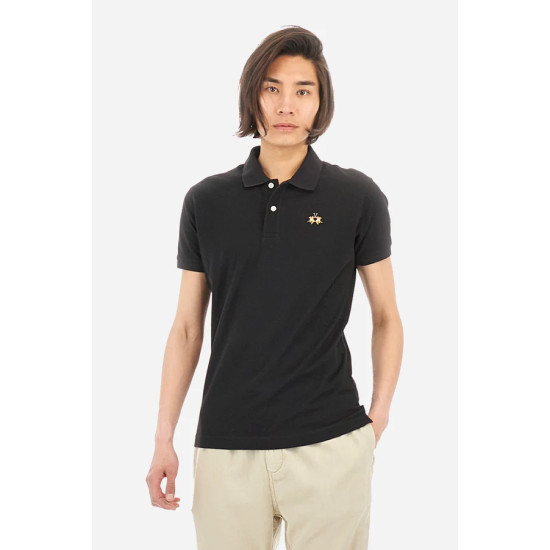 LA MARTINA MAN SS PIQUE POLO CCMP02 09999-BLACK