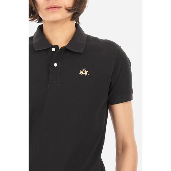 LA MARTINA MAN SS PIQUE POLO CCMP02 09999-BLACK